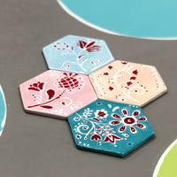 Coaster Set of Four Hexagon Tiles