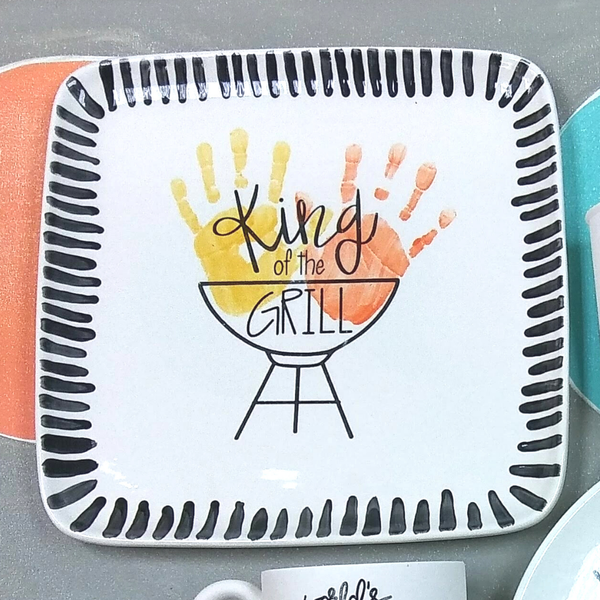14 in. Square Coloring Book Platter Kit - King of the Grill